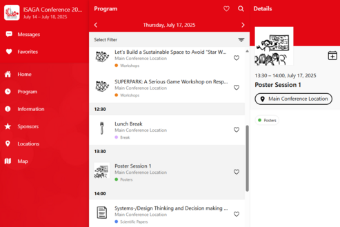 Screenshot der Programmapp