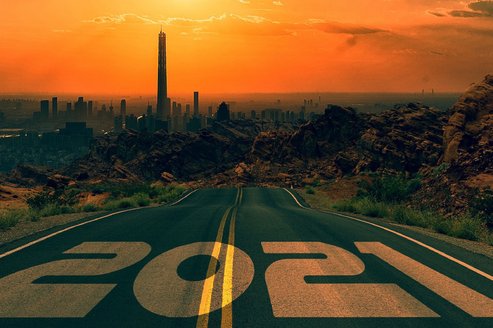 Startbahn mit der Aufschrift 2021